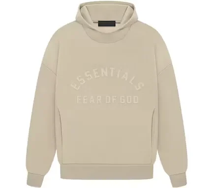 The Essentials hoodie has been redesigned with increased volume in the body and sleeves, creating a soft, round, cropped silhouette. New details include a mock neckline and side seam pockets to provide functionality.