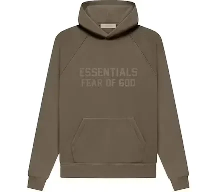 The Fear of God Essentials Hoodie Wood has an over-sized fit and is long-sleeved. This hoodie comes in a wood color hue.