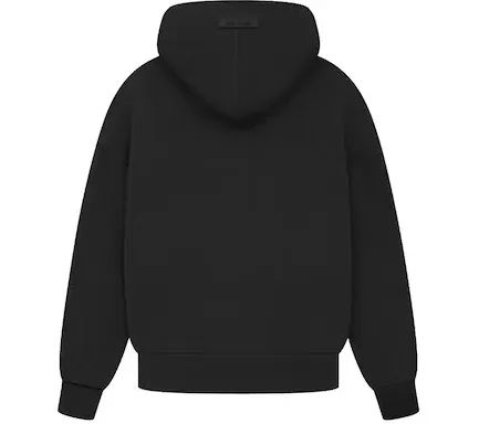 The Kids Essentials hoodie has been redesigned with increased volume in the body and sleeves, creating a soft, round, cropped silhouette.