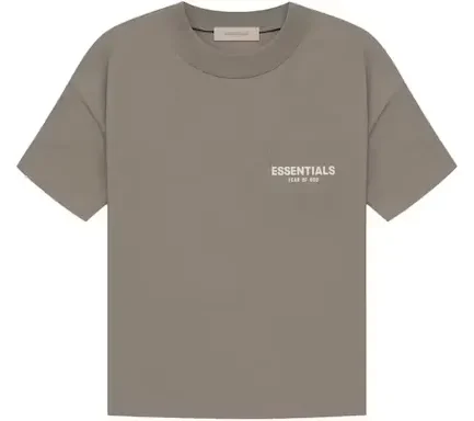 "Fear of God Essentials released this Fear of God Essentials T-shirt in desert taupe, alongside more than 200 other apparel items, as a part of their second release of the Spring/Summer 2022 season.