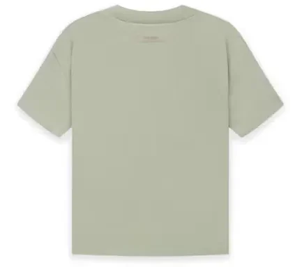 Released as part of the Fear of God Essentials Spring/Summer 2022 collection, this seafoam Fear of God Essentials T-shirt is made from a 100% cotton material and features a small logo on its chest.