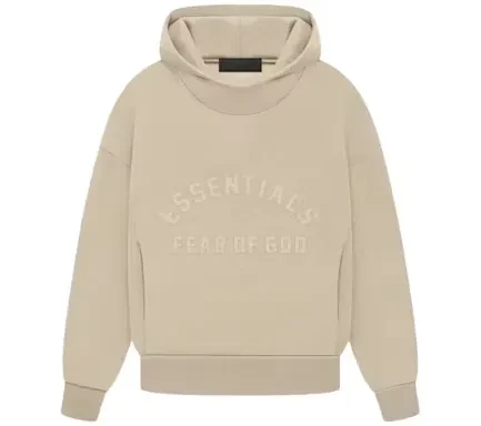 The Kids Essentials hoodie has been redesigned with increased volume in the body and sleeves, creating a soft, round, cropped silhouette.