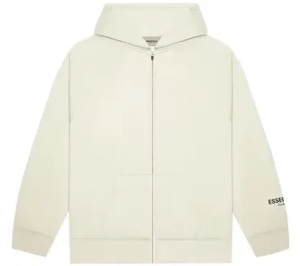 The Fear of God Essentials Basic Full Zip Up Hoodie Buttercream is a collaborative design included in the FEAR OF GOD brand´s collection.