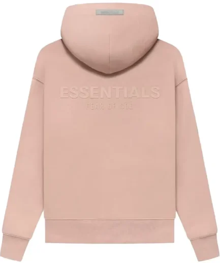 The Fear of God Essentials Kids Pullover Hoodie Matte Blush is the Matte-Blush colored version of FOG’s 2021 hoodie collection. It is made out of 80% cotton and 20% polyester.