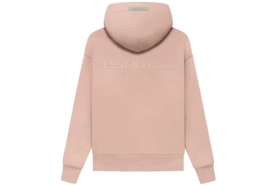 The Fear of God Essentials Kids Pullover Hoodie Matte Blush is the Matte-Blush colored version of FOG’s 2021 hoodie collection. It is made out of 80% cotton and 20% polyester.