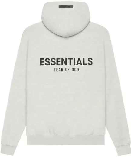 This Light Heather Oatmeal colorway of Fear of God Essentials' Pullover Hoodie was released in June of 2021 as a part of the brand's second release of the Spring 2021 season.