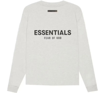 Fear Of God Essentials Long Sleeve T-Shirt - Light Heather Oatmeal