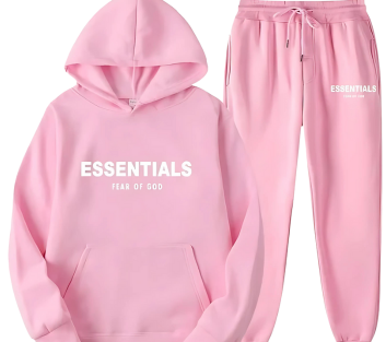 Fear of God Pink Essentials Tracksuits