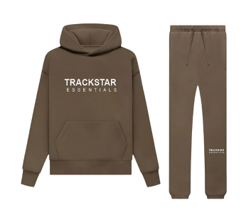 Essentials Trackstar Fashion Printed Men's Logo Brown Tracksuits | SNJ673951