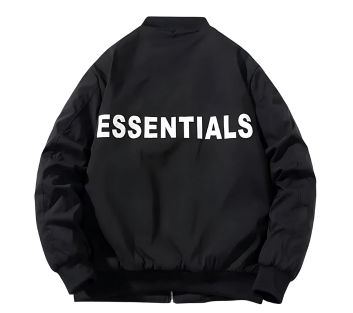 Essentials Iridescent Puffer Black Jackets