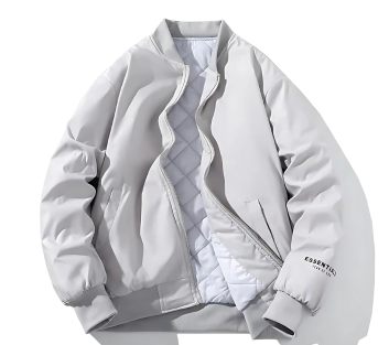 Essentials Puffer Bomber Fashion Mens White Jackets