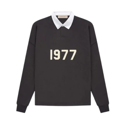 French Terry 8th Collection Essential 1977 Polo Black T-Shirts