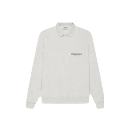 Fear of God ESSENTIALS Long Sleeve Polo white Sweatshirt