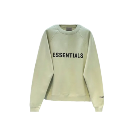 Essentials Printed Green Letter Sweatshirt