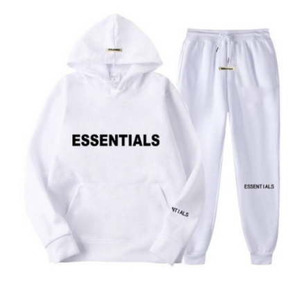 Essential Tracksuit in Beige White