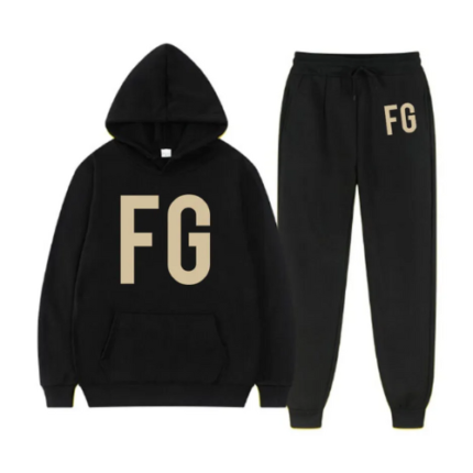 Black Essentials FG Logo Tracksuit