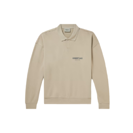 Fear Of God Essentials Tan Cotton Polo Sweatshirt