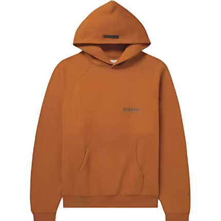 Essentials Logo Print – Brown Hoodie